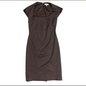 Zac Posen Brown Cap Sleeve Sheath Pencil Dress 4